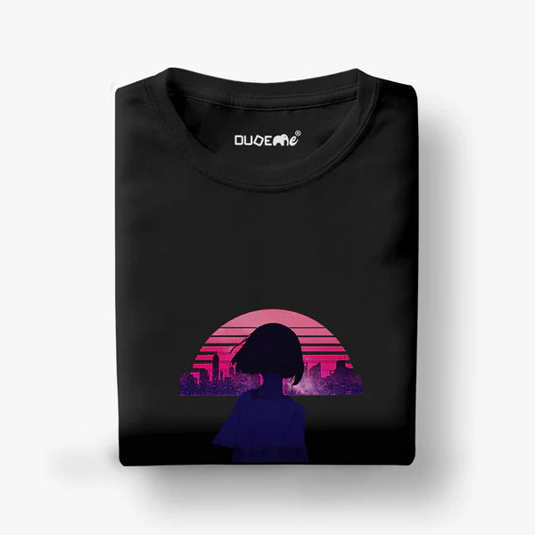 Anime Girl Half Sleeve Unisex T-Shirt